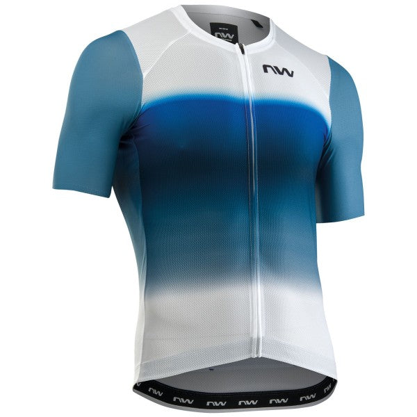 NORTHWAVE BLADE AIR Trikot Kurzarm Weiß/Blau