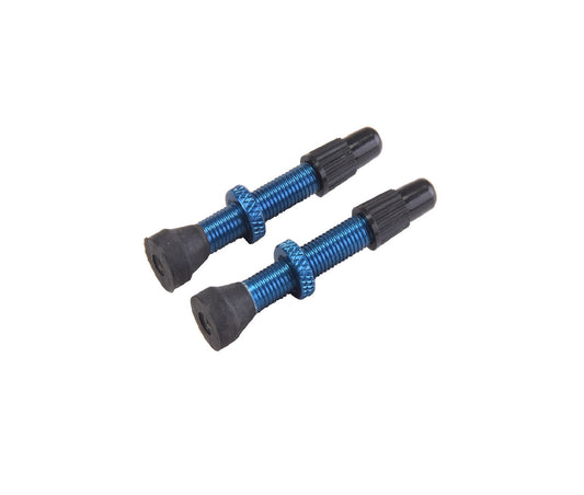 2er-Set Presta-Ventile VAR Aluminium 35 mm Blau