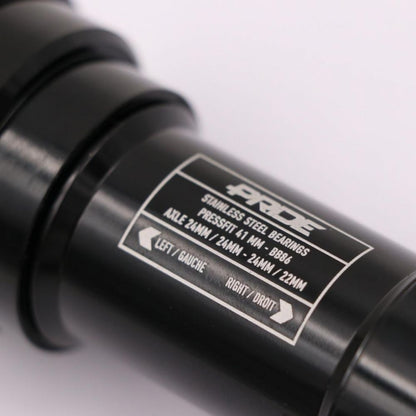 PRIDE BB86 Edelstahl-Innenlager – 24 mm Schwarz