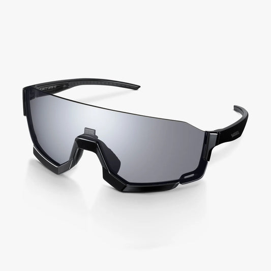 SHIMANO AEROLITE CE-ARLT2 Brille Schwarz Photochromatisches Glas Grau