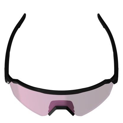 Brille LEATT RIDEVIZ LITE LARGE Satin Schwarz Glas Iriz Crystal Violett