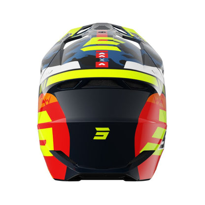 BMX-Helm SHOT FURIOUS Junior Flash Blue Neon Yellow Glossy