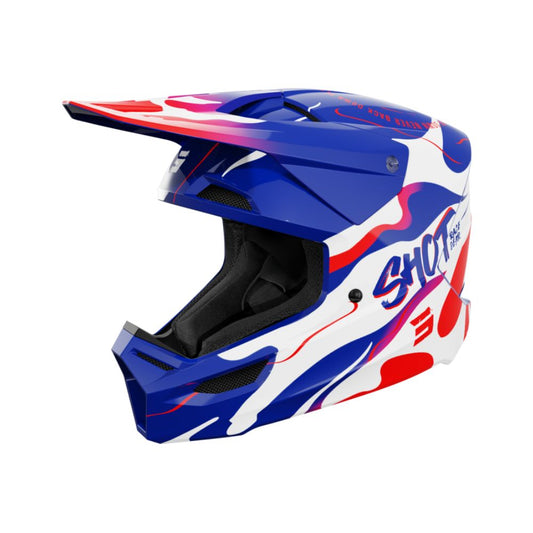 BMX-Helm SHOT FURIOUS Junior Beast Blue Red Glossy