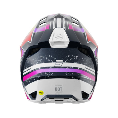 BMX-Helm SHOT LITE Racing Blue Neon Yellow Pearly