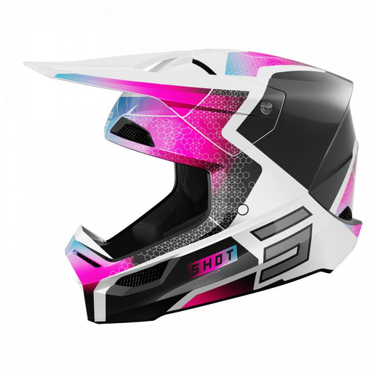 BMX-Helm SHOT RACE Phaser Black Blue Pink Pearly