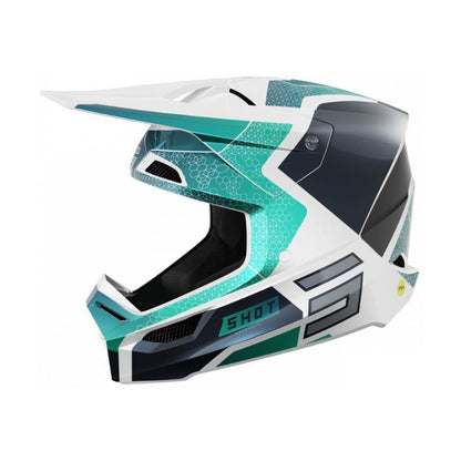 BMX-Helm SHOT RACE Phaser Blue Turquoise Pearly