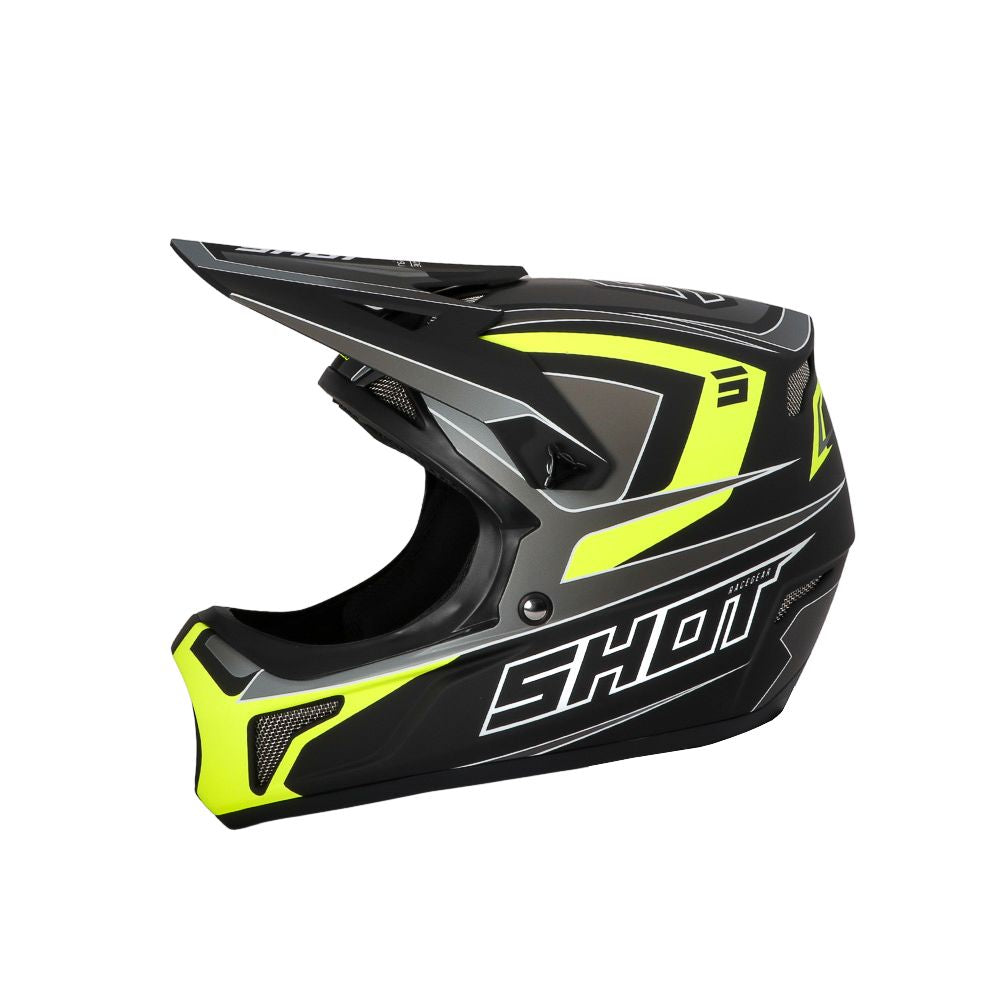 BMX-Helm SHOT ROGUE Level Schwarz Neongelb Matt