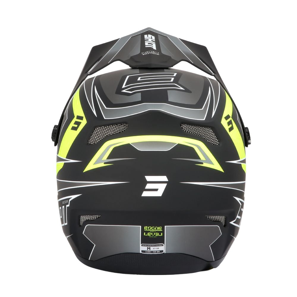 BMX-Helm SHOT ROGUE Level Schwarz Neongelb Matt