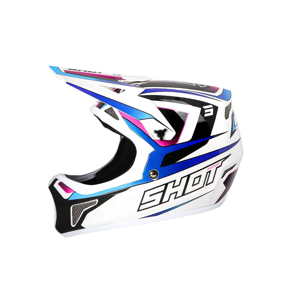 BMX-Helm SHOT ROGUE Level Weiß Blau Perlmutt