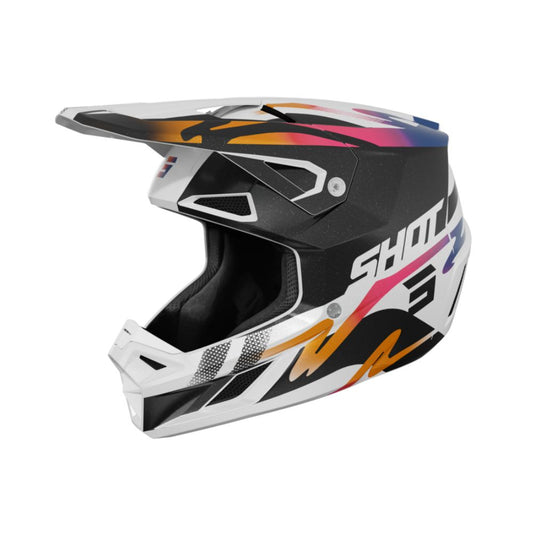 BMX-Helm SHOT SPEED Wave Black White Pearly