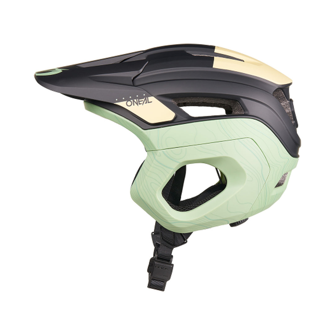 O'NEAL MTB-Helm TRAPPER EVO TOPO Schwarz/Sand/Mintgrün — Produktansicht