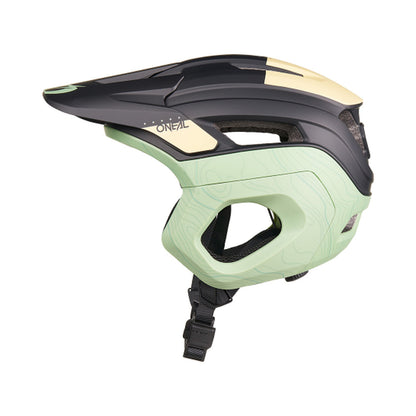 O'NEAL MTB-Helm TRAPPER EVO TOPO Schwarz/Sand/Mintgrün — Produktansicht