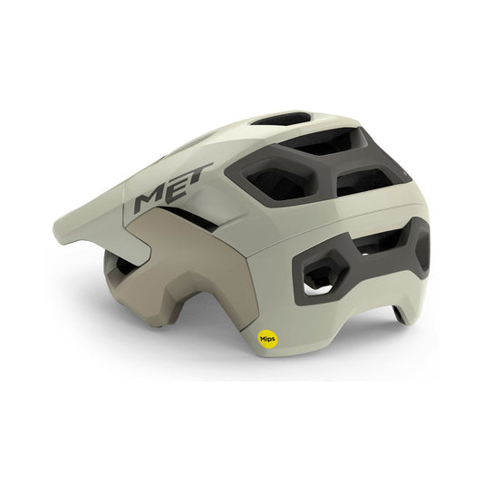 MET REVO MIPS MTB-Helm in Mattweiß — Ansicht von links