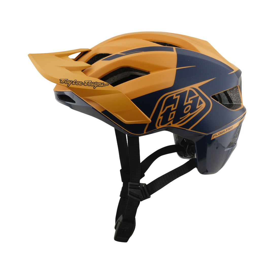 TROY LEE DESIGNS MTB-Helm FLOWLINE SE MIPS HYDRO Senfgelb/Schwarz — Produktansicht