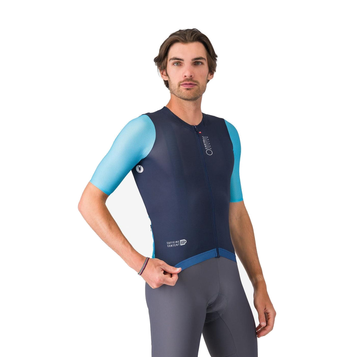 CASTELLI CORRETTO Kurzarm-Radtrikot in Blau