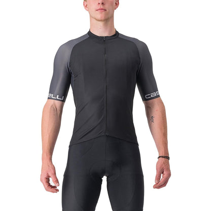 CASTELLI ENTRATA VI Kurzarm-Radtrikot Schwarz/Grau