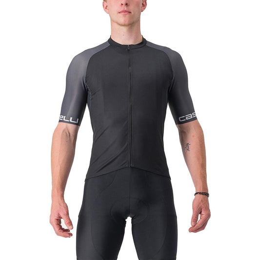 CASTELLI ENTRATA VI Kurzarm-Radtrikot Schwarz/Grau