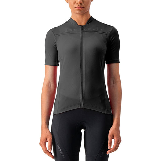 Trikot CASTELLI ANIMA 4 Damen Kurzarm Schwarz