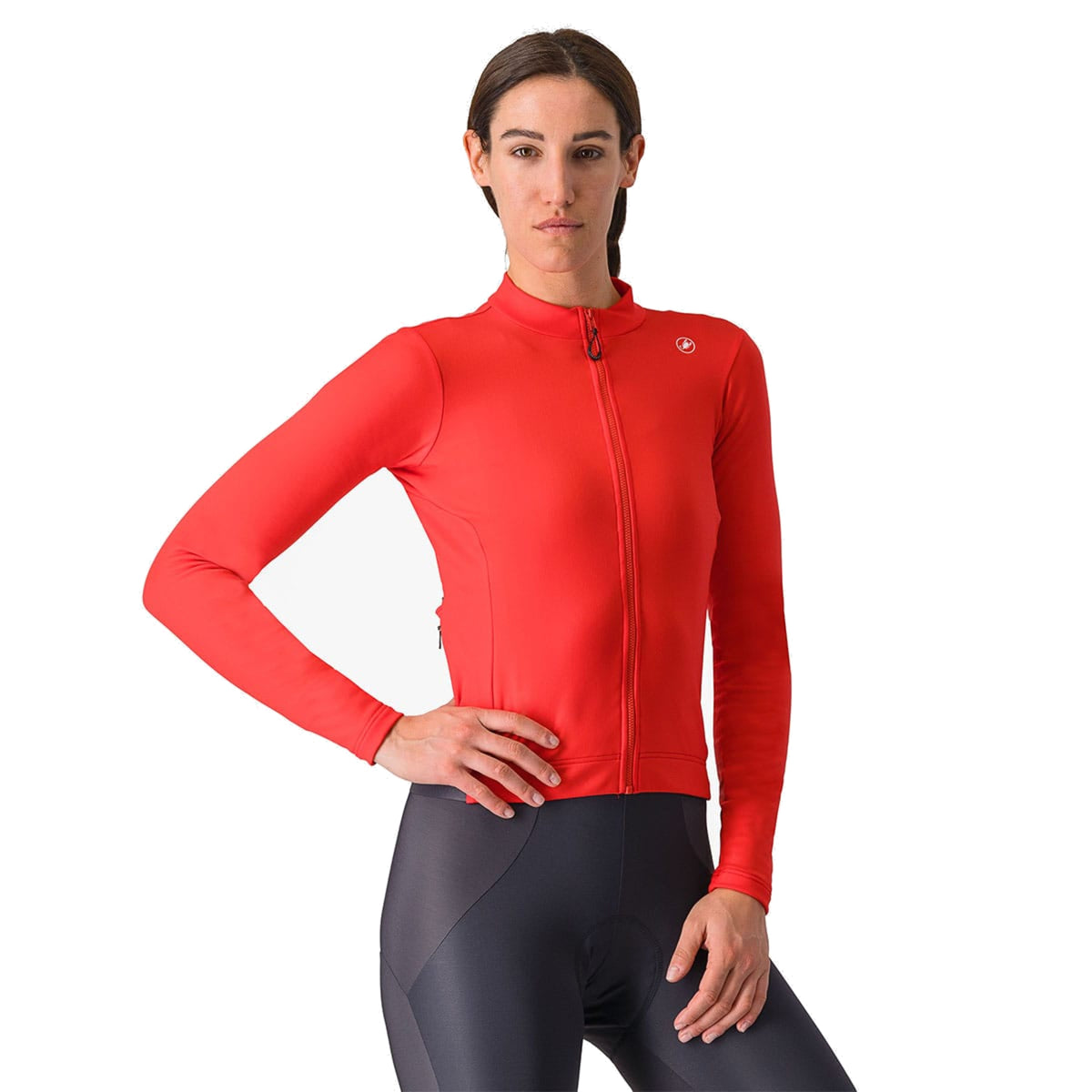CASTELLI ESPRESSO THERMAL Damen-Langarmtrikot Hibiskus