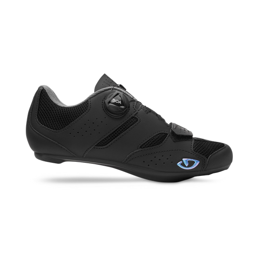 GIRO SAVIX II Rennradschuhe für Damen in Schwarz — Seitenansicht von außen