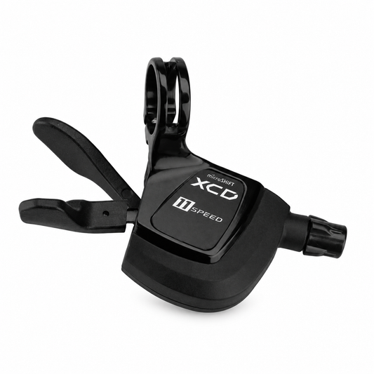 Rechter MICROSHIFT XCD Xpress Plus 11-fach-Schalthebel SL-M861R — Produktansicht vor weißem Hintergrund