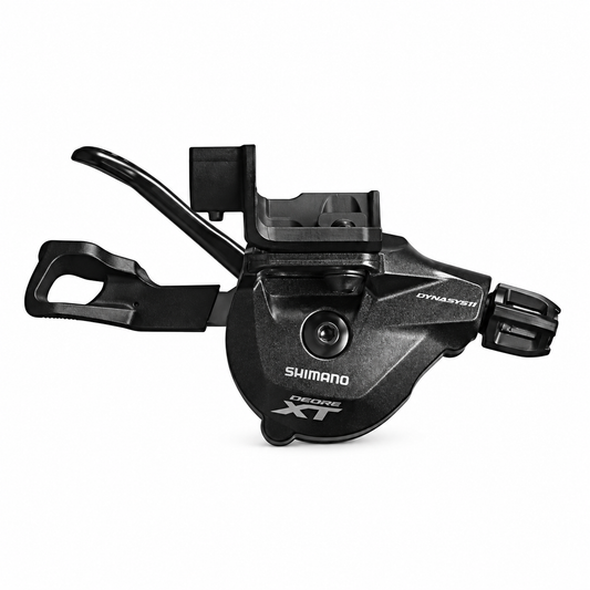 Rechter SHIMANO XT 11-fach-Schalthebel SL-M8000-IR (I-Spec-II-Bremshebelmontage) — Produktansicht vor weißem Hintergrund