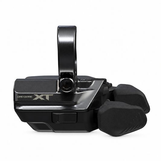Rechter SHIMANO XT 12-fach-Schalthebel SW-M8250-R — Produktansicht vor weißem Hintergrund