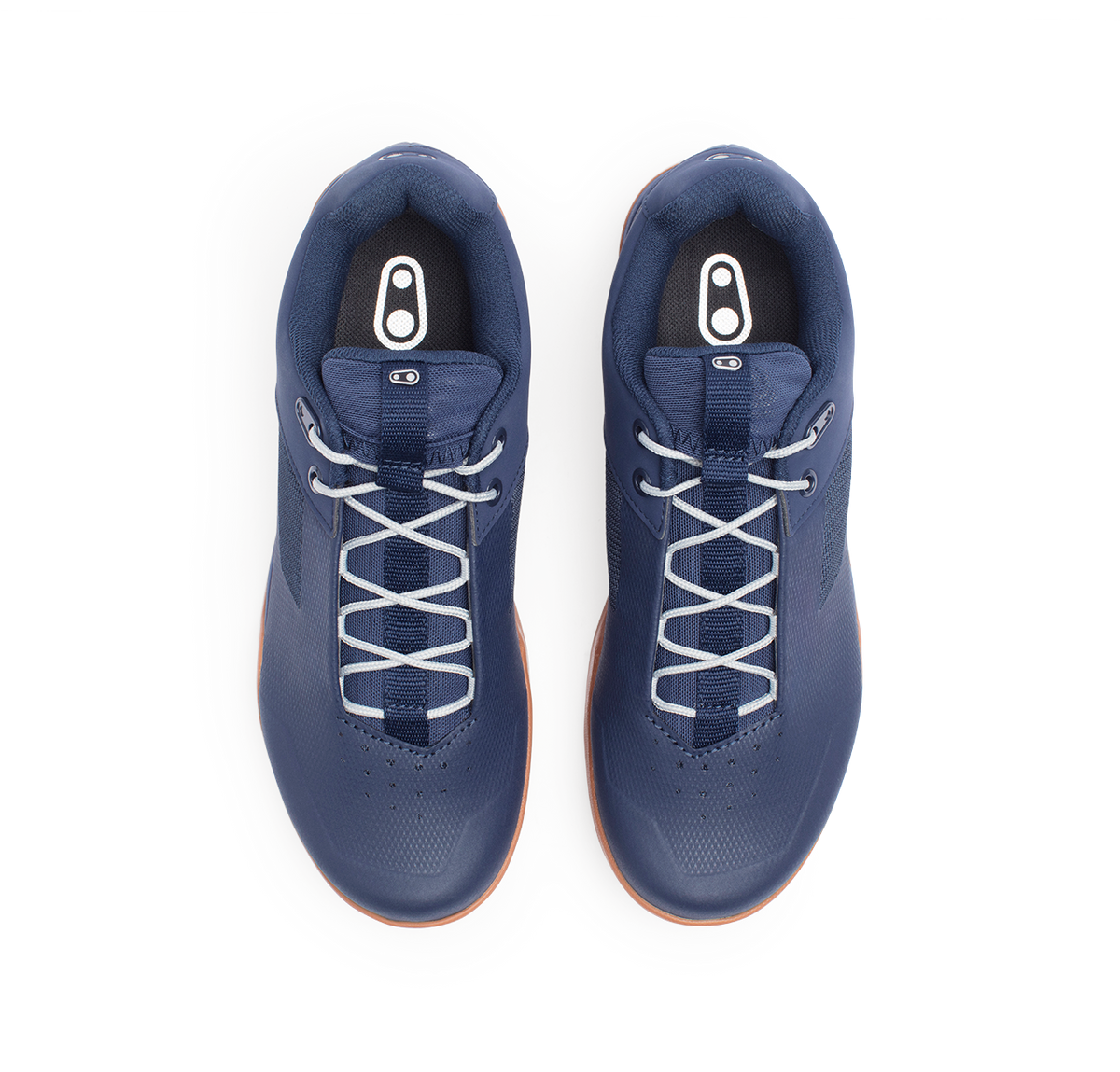 CRANKBROTHERS STAMP LACE FLAT MTB-Schuhe in Blau/Silber — Ansicht von oben