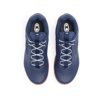 CRANKBROTHERS STAMP LACE FLAT MTB-Schuhe in Blau/Silber — Ansicht von oben