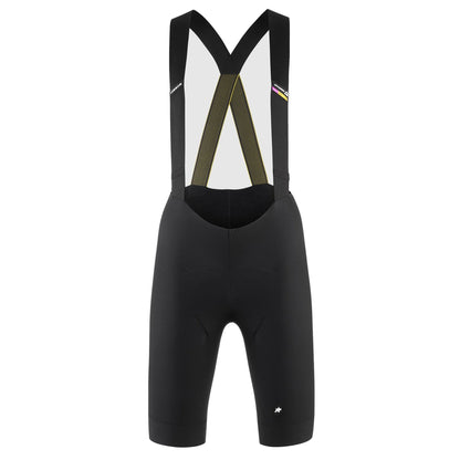 Kurze Damen-Radträgerhose ASSOS DYORA R SPRING FALL in Schwarz — weißer Hintergrund, 2000 x 2000