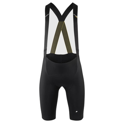 Kurze Radträgerhose ASSOS EQUIPE R SPRING FALL S11 in Schwarz — weißer Hintergrund, 2000 x 2000