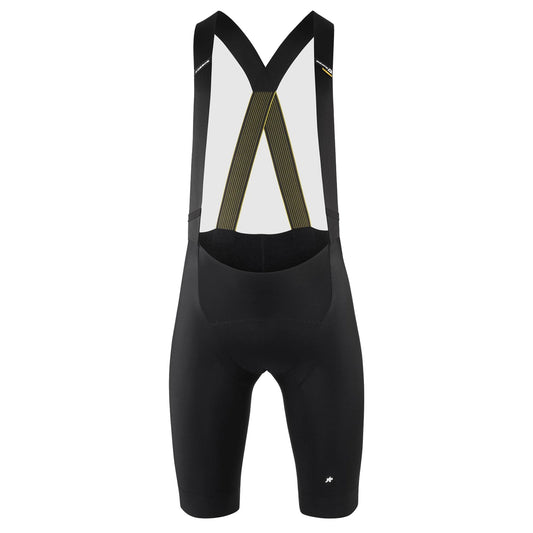Kurze Radträgerhose ASSOS EQUIPE R SPRING FALL S11 in Schwarz — weißer Hintergrund, 2000 x 2000
