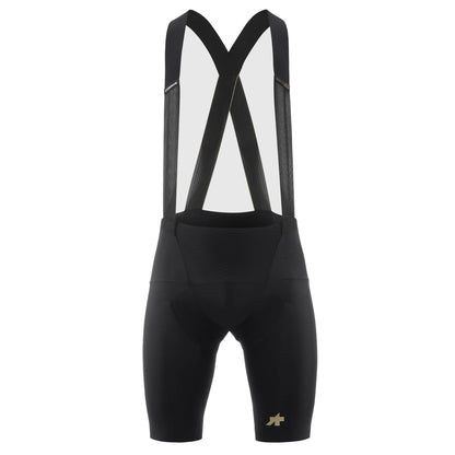 Kurze Trägerhose ASSOS MILLE GTO S11 Regular in Schwarz — weißer Hintergrund, 2000 x 2000