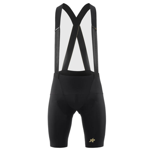 Kurze Trägerhose ASSOS MILLE GTO S11 Regular in Schwarz — weißer Hintergrund, 2000 x 2000