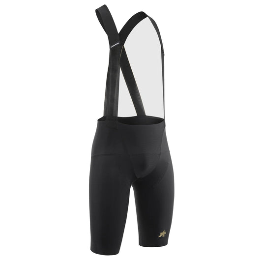 Kurze ASSOS MILLE GTO S11 Trägerhose, lange Ausführung, Schwarz — weißer Hintergrund, 2000 x 2000