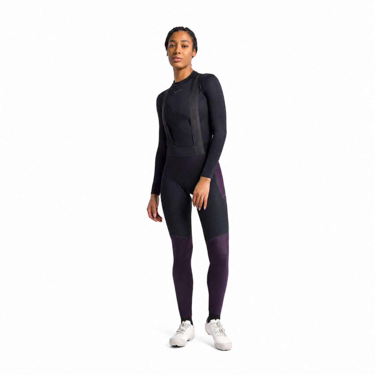Lange Damen-Trägerhose SPORTFUL SUPERGIARA 2 in Violett/Schwarz — weißer Hintergrund, 2000 x 2000