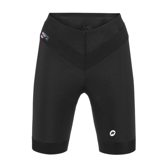 Kurze Damen-Radhose ASSOS UMA GT C2 in Schwarz — weißer Hintergrund, 2000 x 2000