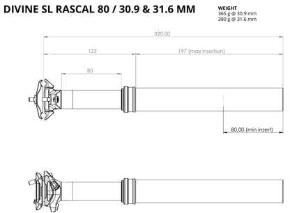 Teleskop-Sattelstütze BIKEYOKE DIVINE SL RASCAL
