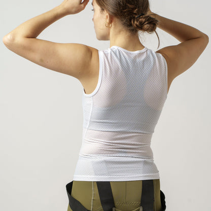 GRIPGRAB ULTRALIGHT MESH ärmelloses Damen-Unterhemd Weiß