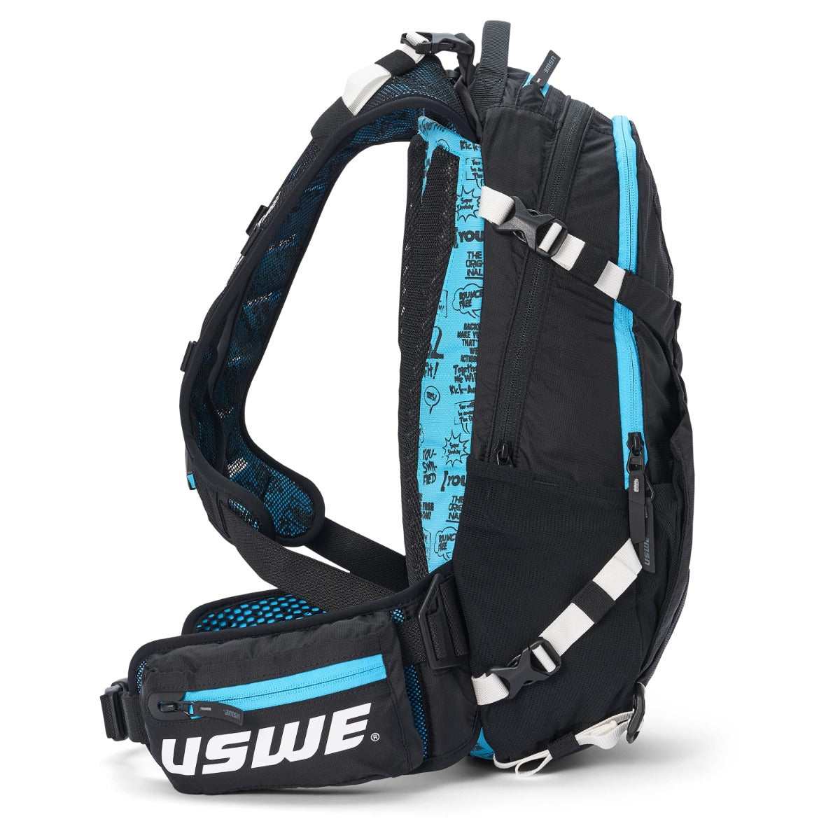USWE FLOW 16 L Rucksack mit integriertem Rückenteil Schwarz/Blau