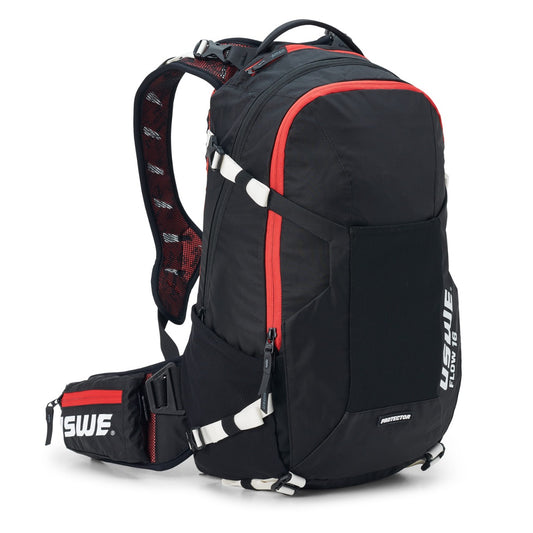 USWE FLOW 16 L Rucksack mit integriertem Rückenteil Schwarz/Rot