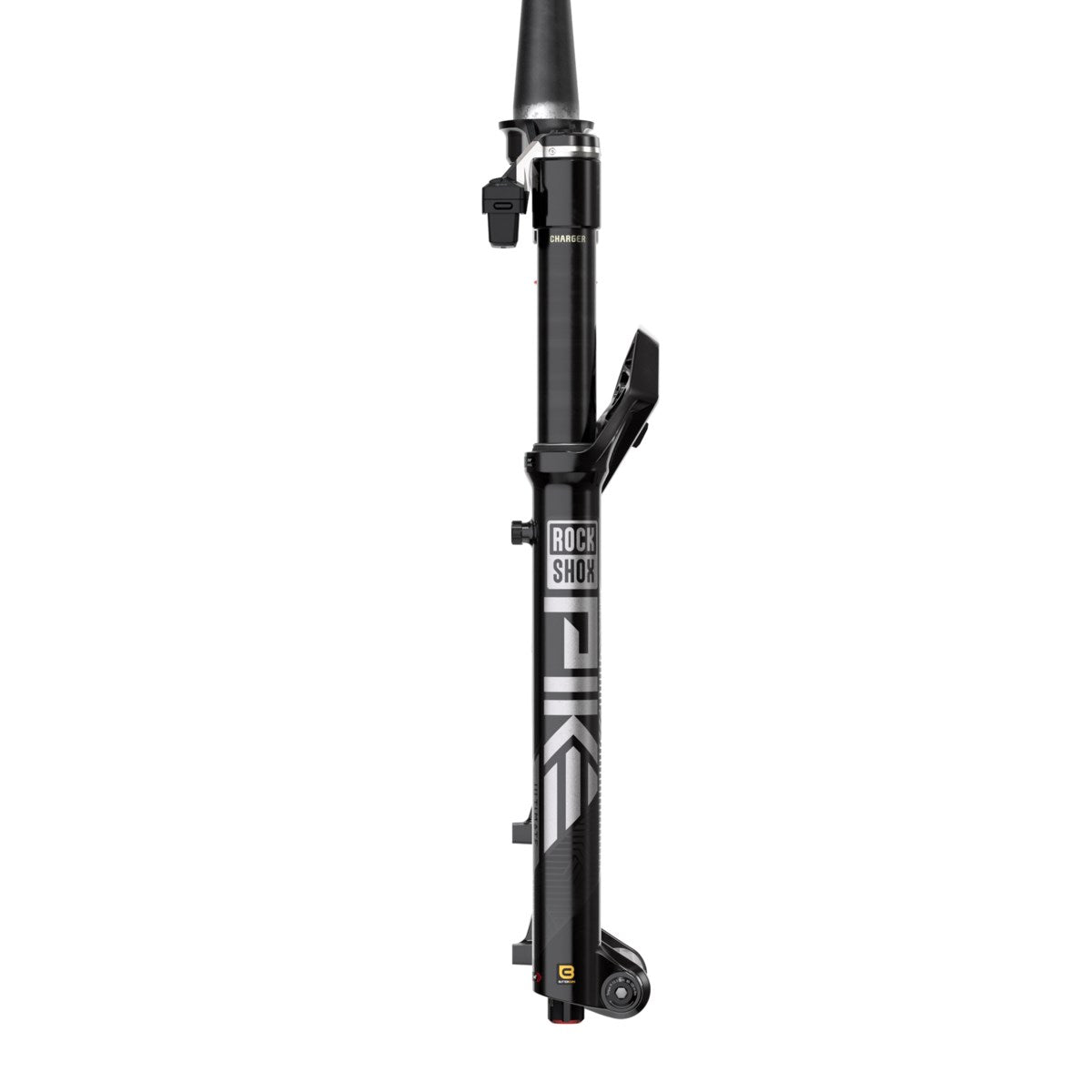 ROCKSHOX PIKE ULTIMATE FLIGHT ATTENDANT Federgabel, Schwarz – Seitenansicht