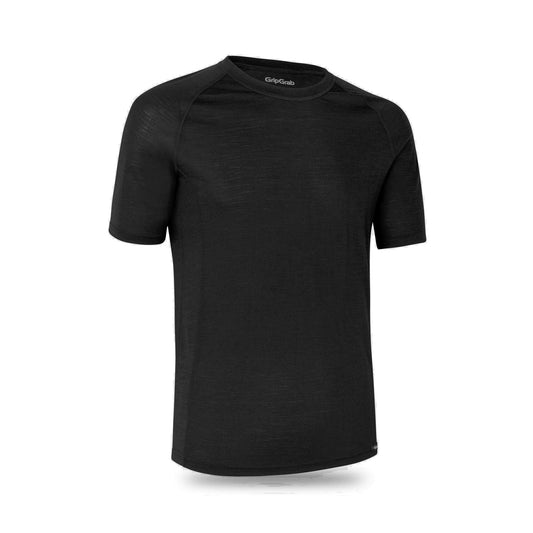 GRIPGRAB MERINO BLEND THERMAL Kurzarm-Unterhemd Schwarz