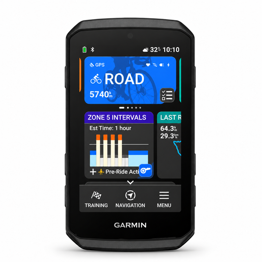 GARMIN EDGE 1060 GPS-Fahrradcomputer — Vorderansicht auf weißem Hintergrund