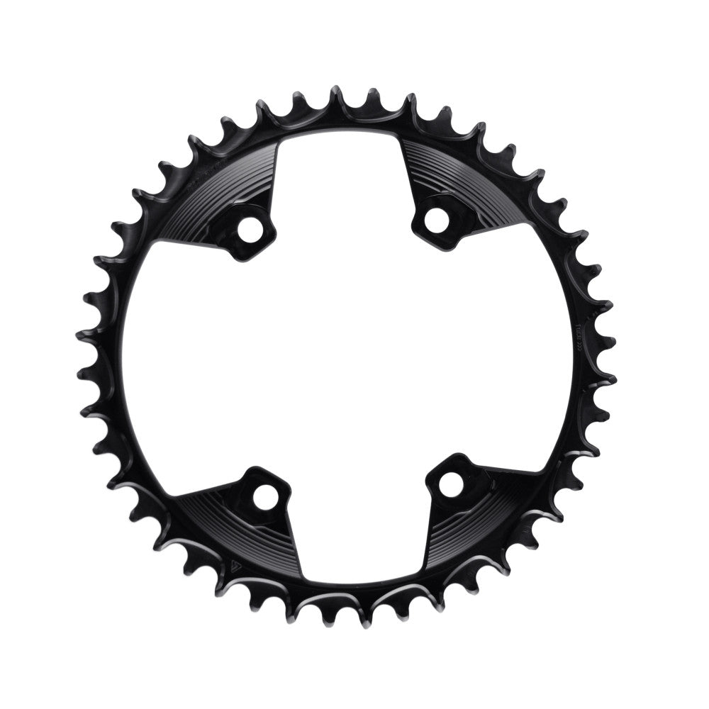 ALUGEAR GRX Einfach-Kettenblatt, 12-fach, schwarz, Vorderansicht