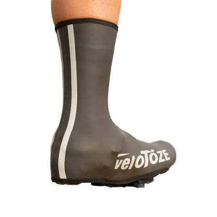 VELOTOZE Neopren-Überschuhe, hoch, Schwarz/Weiß