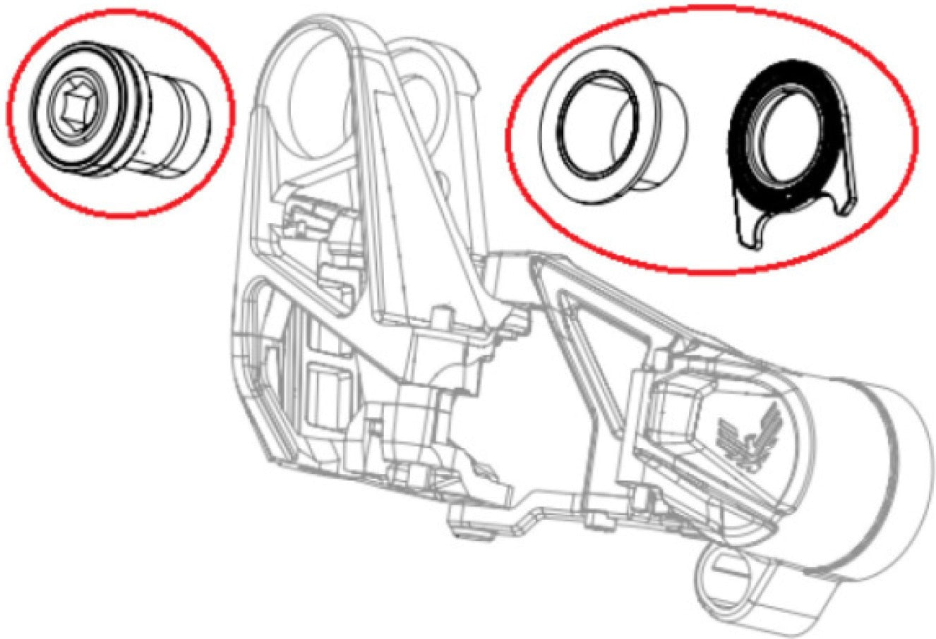 Befestigungsschrauben-Set für SRAM XX-SL T-TYPE EAGLE AXS-Schaltwerk