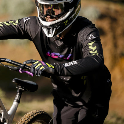 Trikot LEATT MTB GRAVITY 4.0 Lange Ärmel Schwarz/Violett