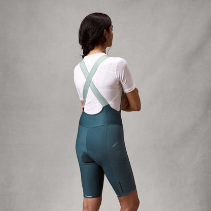 ENDURA ALLTRACK RIDE Damen Kurze Trägerhose Blaugrün