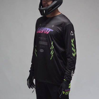 Trikot LEATT MTB GRAVITY 4.0 Lange Ärmel Schwarz/Violett